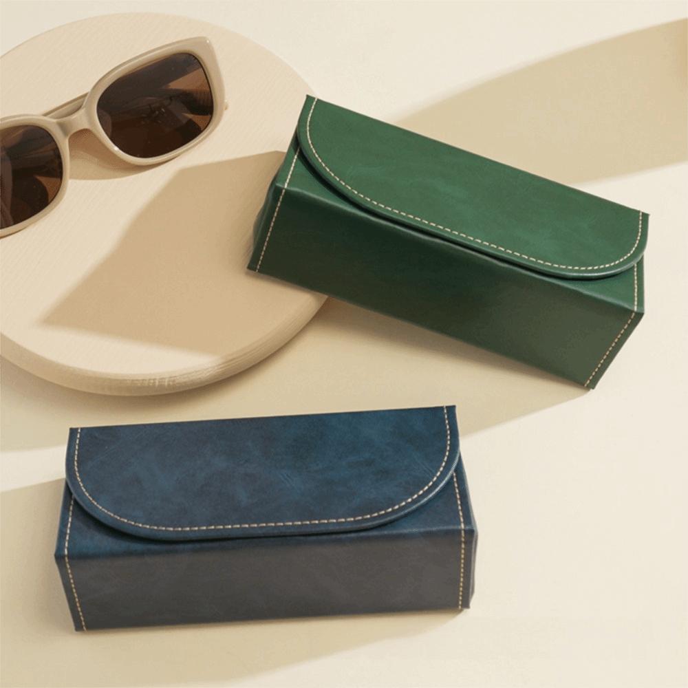Portable Retro Style Glasses Case Pearl Velvet Inner Light Luxury Eyeglasses Case PU Leather Eyeglasses Holder Women