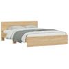 VidaXL Bed Frame with Headboard Sonoma Oak 140x200 Cm 3207485