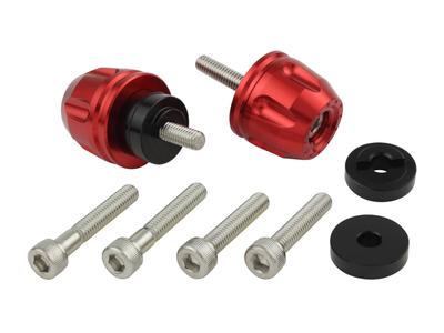 POSH FAITH Motorcycle Supplies Handlebar End Revolver End Genuine Handle M6 Type CT125 Hunter Cub Red Honda/Suzuki CB1300SF/SB Etc. 032176-02