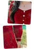 Plus Size Sparkly Red Beaded Dress - New Year Atmosphere