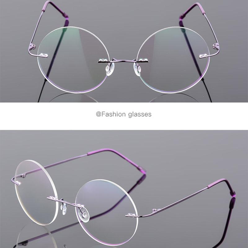 

Женские ультралегкие титановые безободковые круглые очки для миопии, оптические очки, мужские очки -0.5 -0.75 -1.0 -1.5 -2.0 -2.5 До -5.0 Myopia -5.0