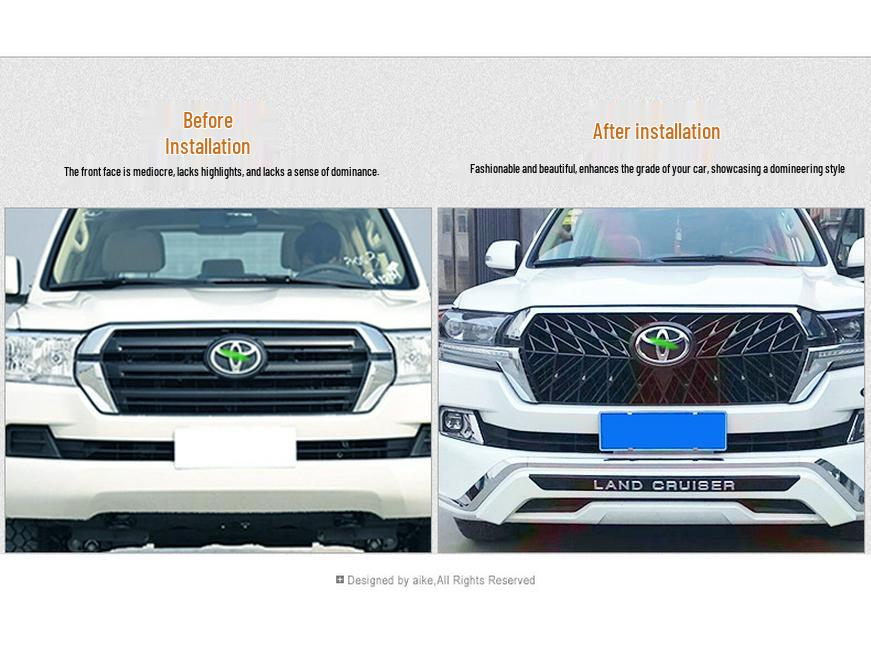 Fits 2008-2021 Land Cruiser: Sport GT Center Grille Trim & Frame