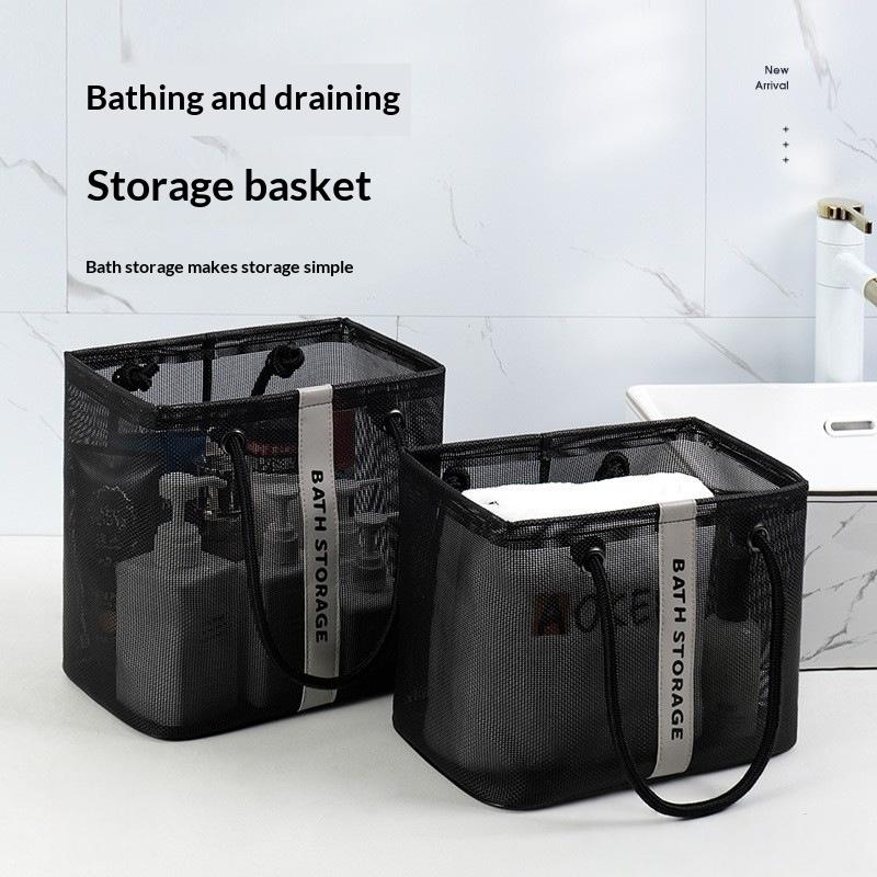 Strandtasche 1 Stück Große Kapazität Netz-Tragetasche Ideal für Sommer-Kosmetik und Waschzeug-Aufbewahrung