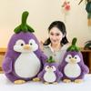 Transformable Penguin Eggplant Plush Toy - Cute Gift for Girls