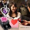[Willuck] Women's Popular Sterling Silver 925 Necklace with Preserved Flowers - A Gift for Women - Eternal Flower Necklace - Pink Artificial Rose