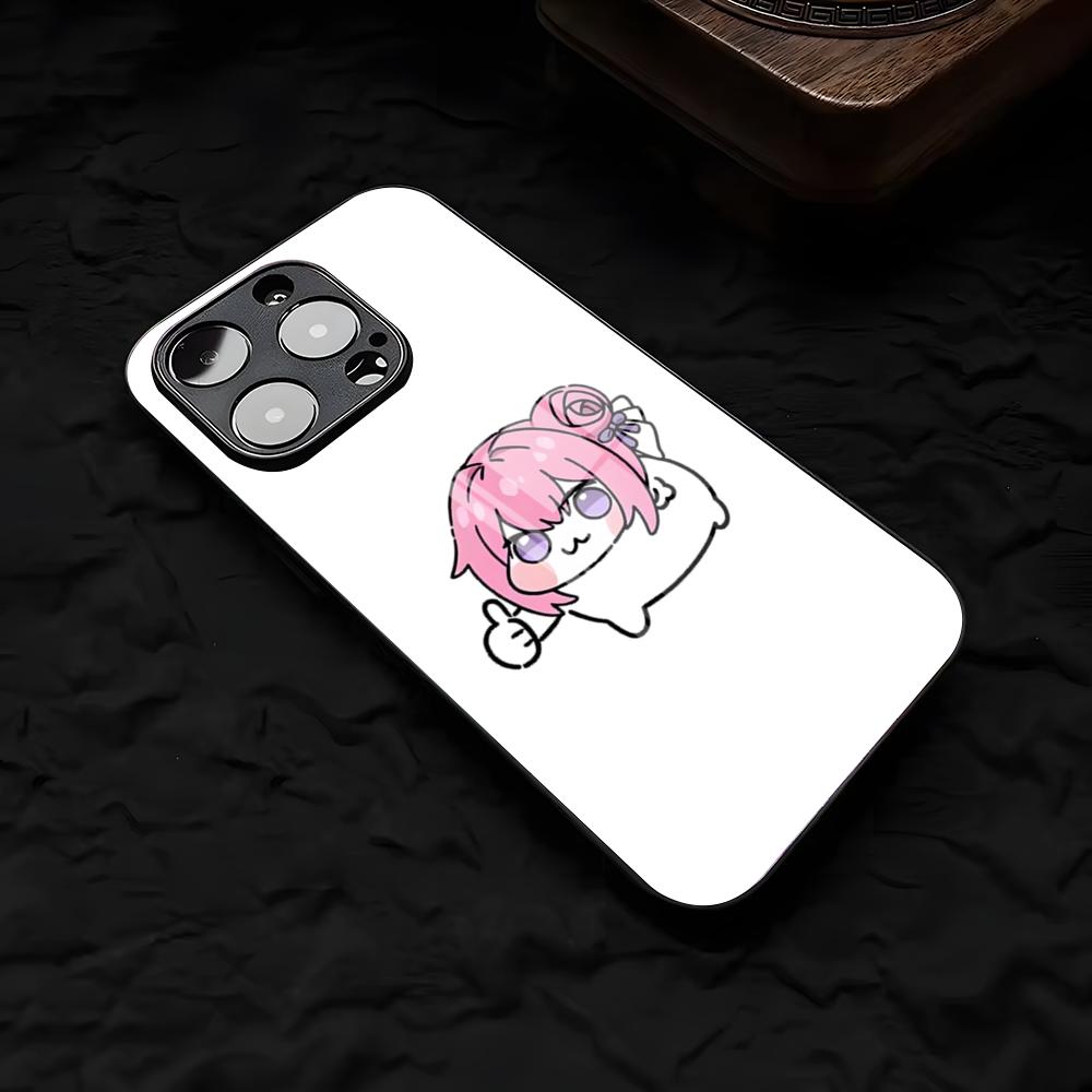 N-NIKKES Doro Phone Case For IPhone 17 Air 16 E Pro Max 15 14 13 Mini 12 Pro 11 Max Plus Black Glass Cover