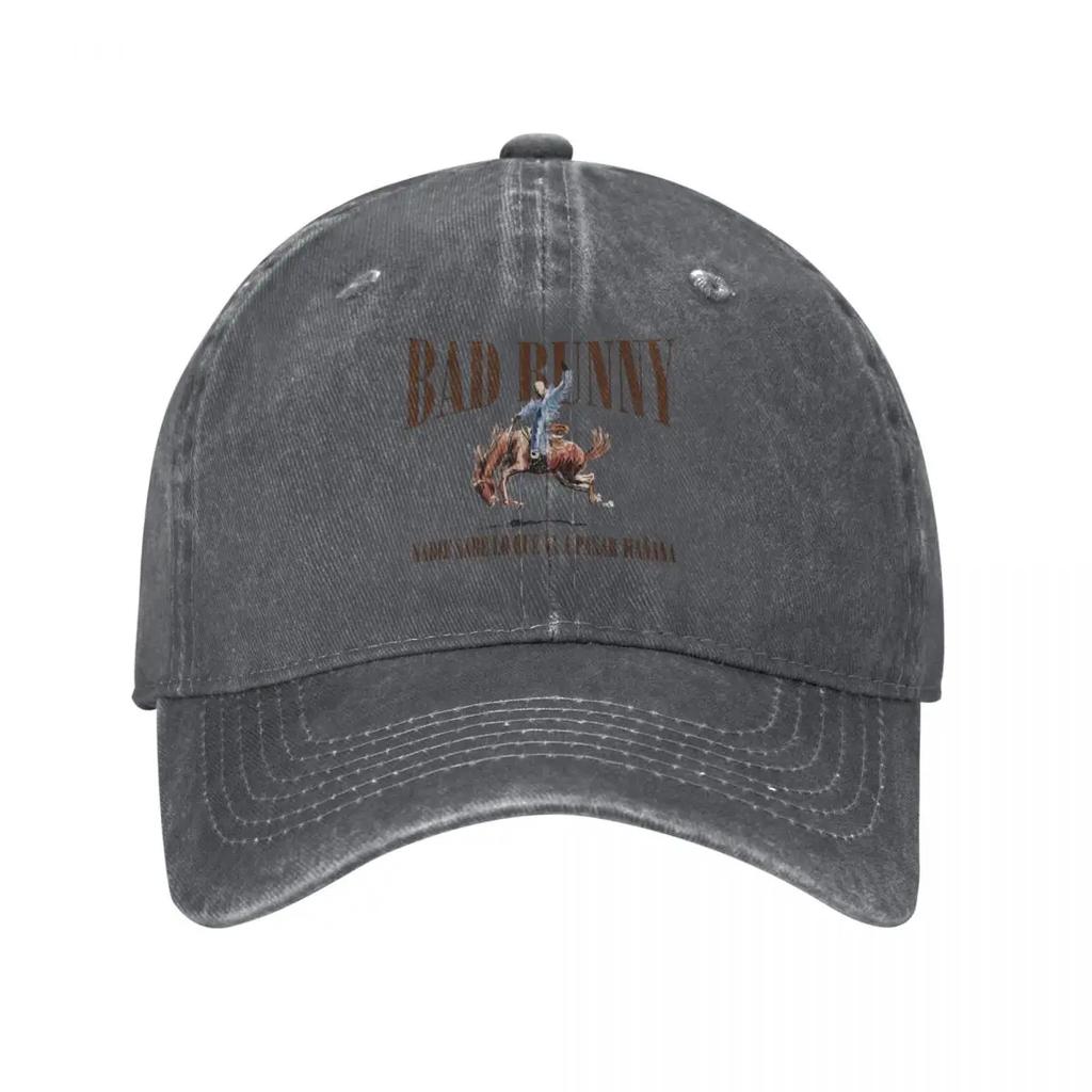 Tour Bad Bunny Nadie Sabe Baseball Caps Retro Distressed Washed Music Sun Cap Men Women Outdoor Summer Adjustable Hats Cap