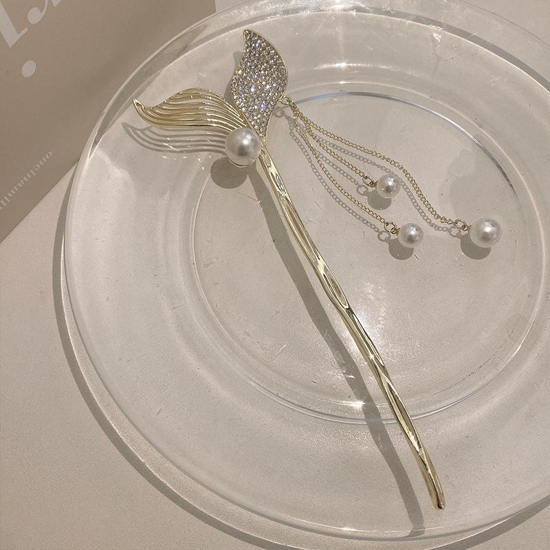 Exquisite Vintage-Inspired Tassel Hairpin for Women - Elegant Hanfu Cheongsam Style Headdress