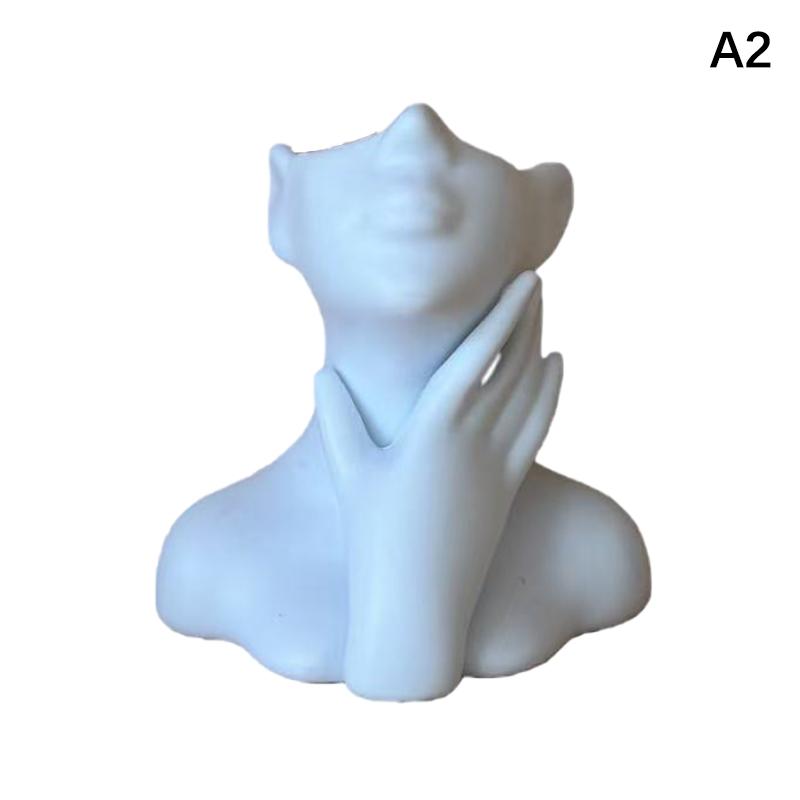 Creative Human Body Art Vase Makeup Brush And Pen Holder Multi-Functional Desk Organizer Statue Ornament Home Office Decor