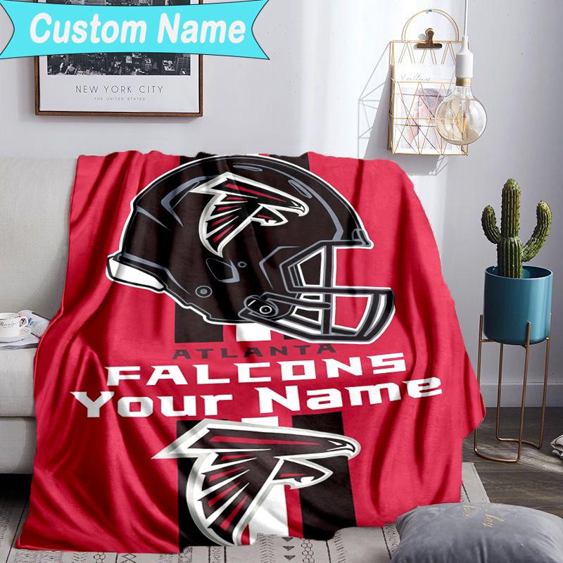 Custom Name Blanket Atlanta-Falcons Rise Up Blanket Bedding Blanket for Travel, Camping, Living Rooms, Offices, Sofas, Fan Christmas gift