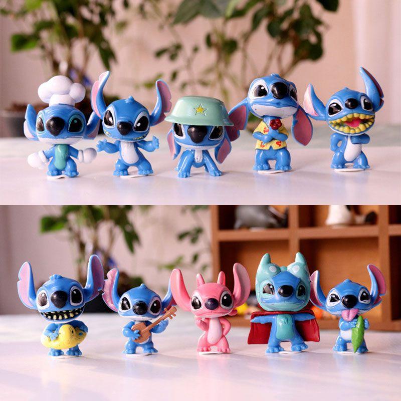 Lilo Stitch Mini Pvc Figures Set Ornament Collection Kids Gift Toys