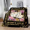 Mom's Gratitude And Love Blanket Suitable for Sofas,travel, Living Rooms Also a Good Gift for Friends and Family Suitable for All Seasons.