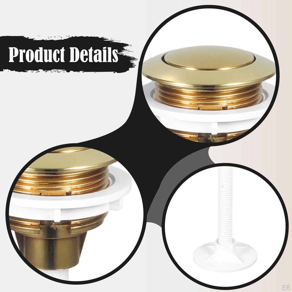 Toilettenspültaste Einfache Installation Universell, Rund, Einzeldrücker-Tankknopf, Ersatzteile