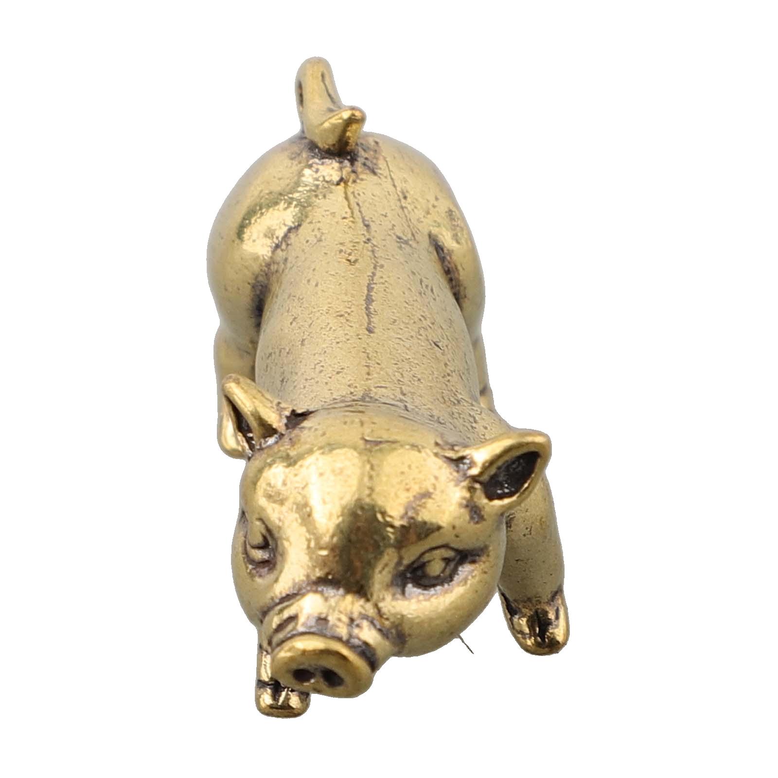 

Pure Copper For Zodiac Pig Brass Pendant Ornament Chinese Style Metalwork for Artistic Home Decoration and Cultural Collection China Mainland