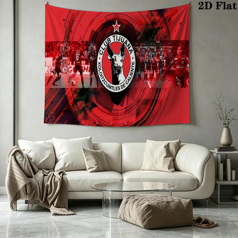 Club Tijuana Logo Wall Tapestry Aesthetic Wall Hanging Printed Fabric Blanket Decorative Tapestries for Bedroom Living Room Home Decor