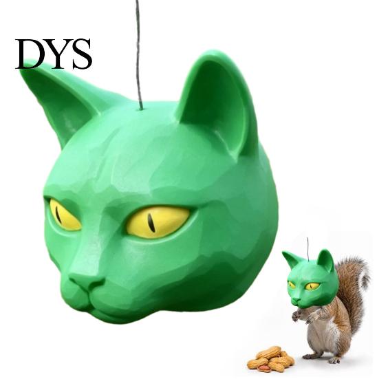 Squirrel Snack Holder Cat Head Feeder, Funny Animal Face, Outdoor Hanging Plastic Wildlife Feeder Garden Feeding Station for Backyard Patio Decor Face