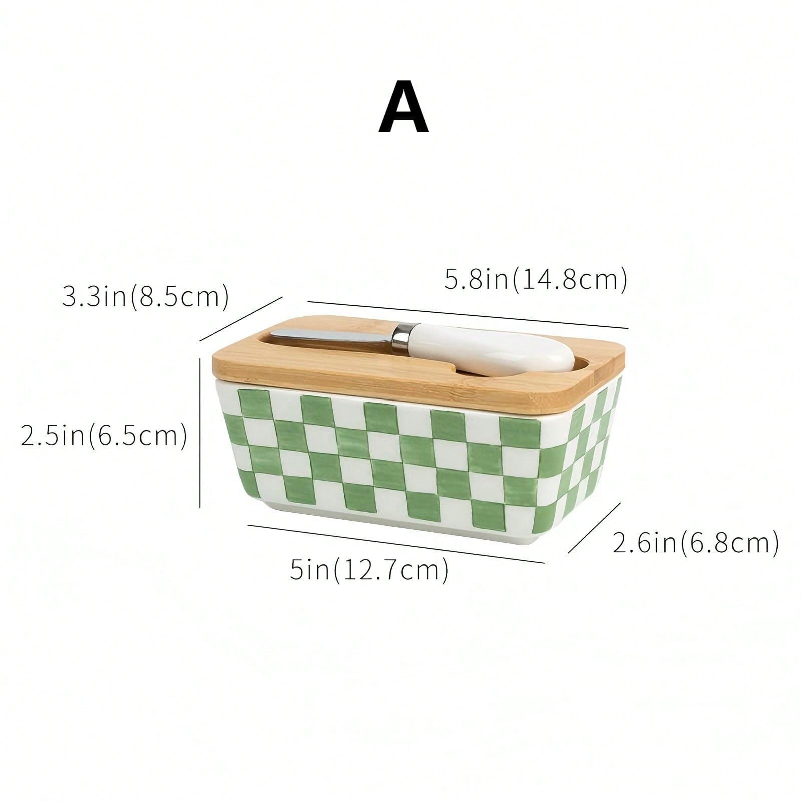 

Rural Style Ceramic Butter Box Cheese with Knife and Lid Storage Box Household Kitchen Organizers Cheese Storage Containers
