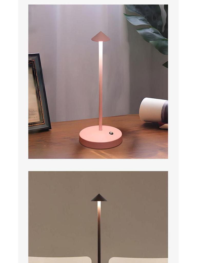 Mushroom LED Spire Table Lamp: Creative Indoor/Outdoor Charging Light for Home & Restaurant Decor