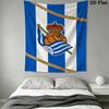 Real Sociedad Wall Tapestry Aesthetic Wall Hanging Printed Fabric Blanket Decorative Tapestries for Bedroom Living Room Home Decor