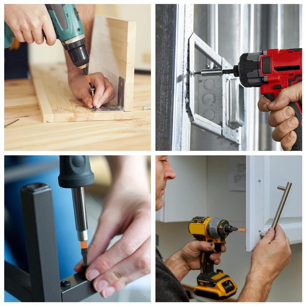 21Pcs 5cm Magnetic Allen Wrench Drill Bit with 1Pc 6cm Sleeve 1/4 "Hex Shank Screwdriver Bit Set Include H1.5-H8 and 5/64"-5/16"