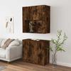 Buffet haut - Maison Exclusive - Chêne fumé - Bois d'ingénierie - Fixation murale anti-basculement