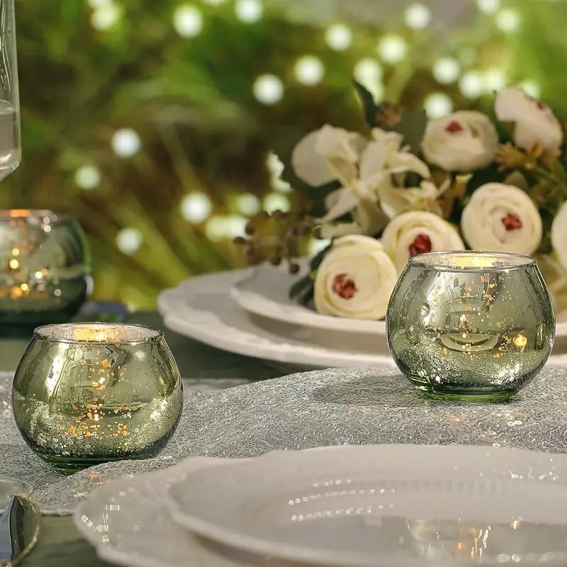 6/12pcs Glass Living Room Candlesticks Elegant Starry Candle Holder Wedding Round Table Centerpieces Multiple Options Available