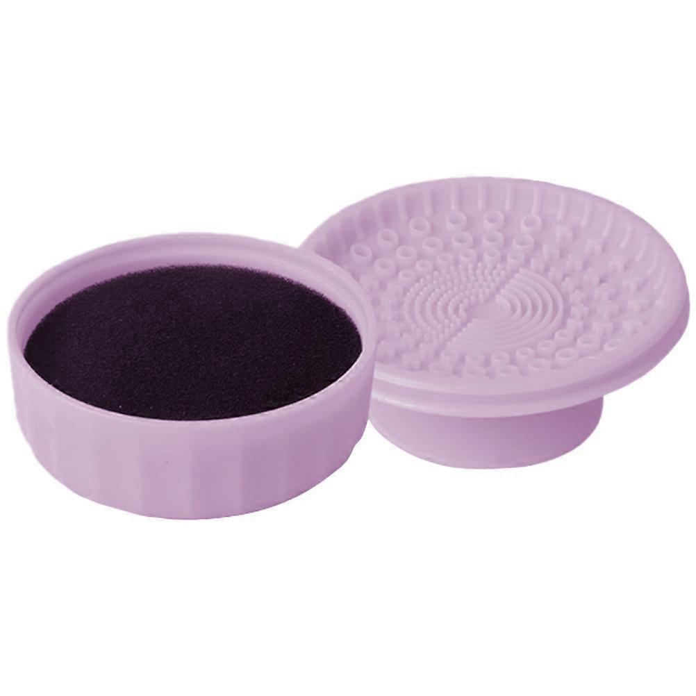 Make-up-Pinselreiniger Kosmetikpinsel Reinigungsbox für den täglichen Gebrauch Violettes Silikon
