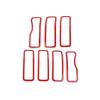 ABS Car Front Grille Ring Cover Bumper Mesh Trim Decoration for Jeep Wrangler JL Gladiator JT 2024 Up Exterior Accessories