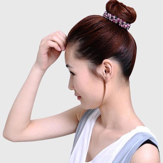 Women Rhinestone Inlaid Hair Claws Twist Clip Hairpin Headwear Bun Accessory