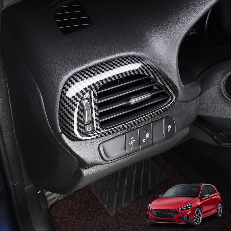 Carbon Fiber Front Both Side Air Outlet Vent Cover Trim For Hyundai I30/I30 N 2017-2025 Car Tuning Accessories LHD