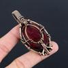 Red Flash Labradorite Pendant, 999 Copper Wire Wrapped Jewelry, Gemstone Jewelry Pendant, Handmade Wedding Gift Jewelry