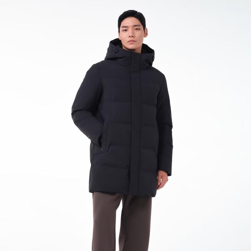 Tanboer Men's Mid-Length Hooded Down Jacket TA231567