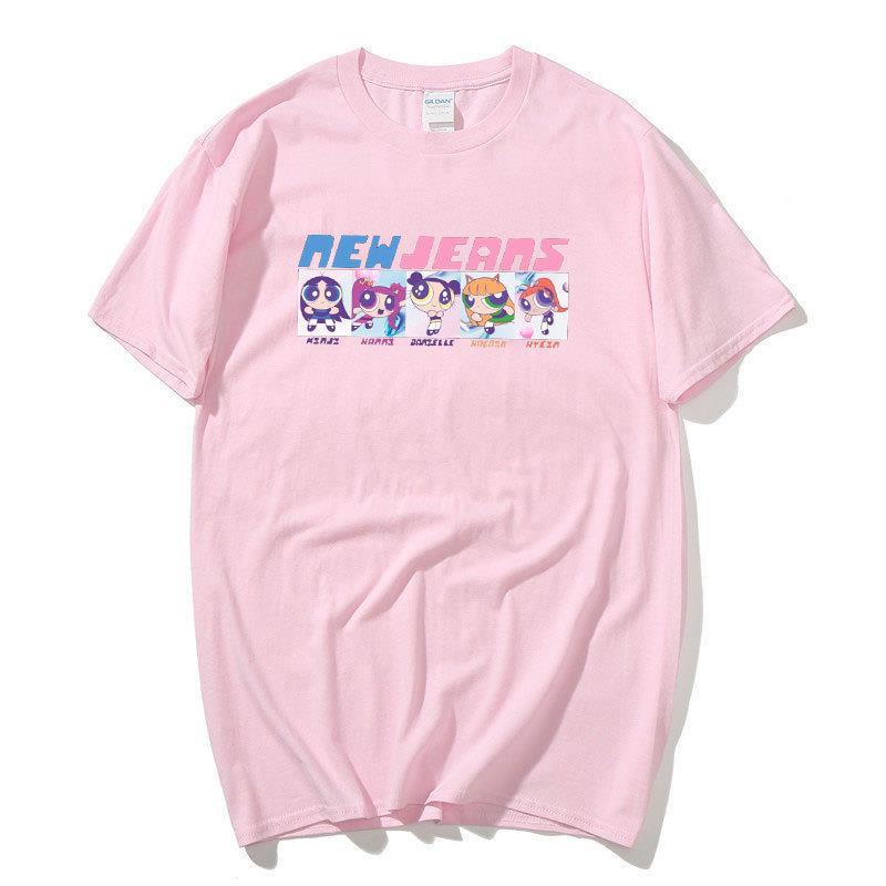 Newjeans Get Up Around Harajuku Printed Fashion Men'S And Women'S T-Shirts Top Short Sleeves