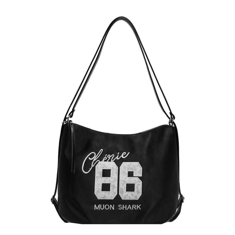 Geantă de umăr Geantă de tote cu scrisoare în stil colegiu pentru femei Rucsac de damă