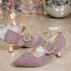 New Pointed Sandals Women's Summer New Fashion Outer Wear Hollow Word with Breathable Versatile Hot Diamond Cloth Surface