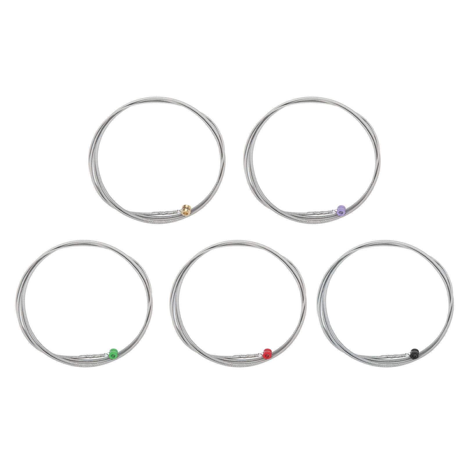 

5Pcs Bass String Colourful Ball End G D A E B 5 Notes Metal Instrument Accessory