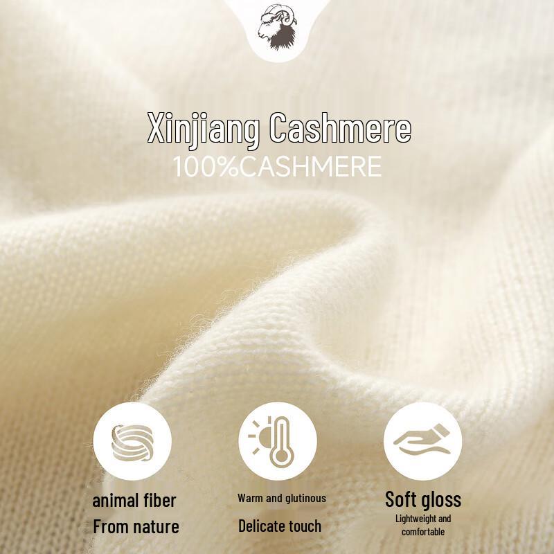 Zhaojun Women's 100% Cashmere Round Neck Cardigan