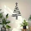 2pcs Christmas Tree Wall Art - Wrought Iron Metal Christmas Tree Wall Decor Ornament with Star Pattern, Perfect Choice for Indoor/Outdoor Decoration