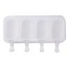 2 Sets Silicone Popsicle Molds Creative Ice Cream Mold 4 Cavities Ice Pop Mold with 100pcs Wooden Sticks And 2pcs Lids