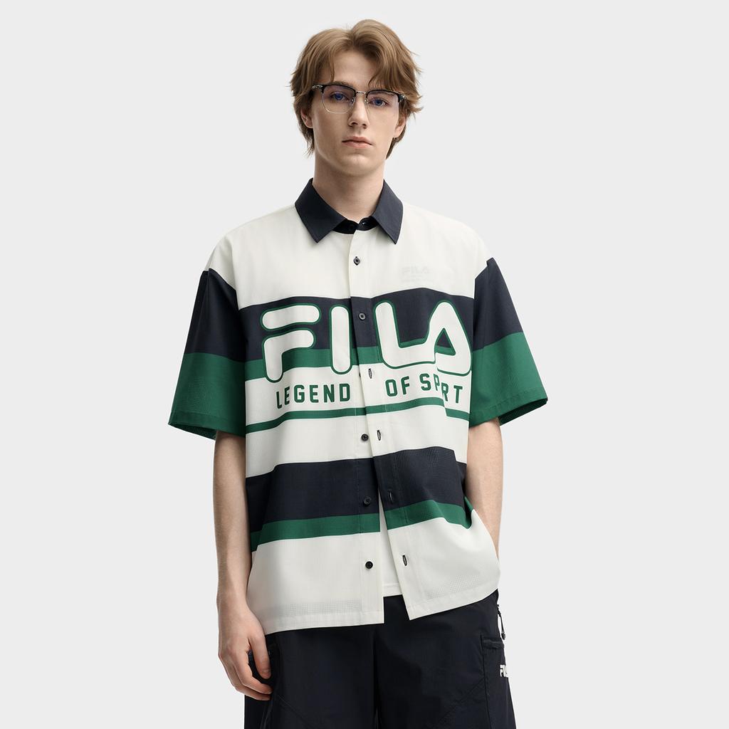 New FILA ORIGINALE Shirt Men's Cloud White F11M539402F-WT
