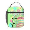 1 Piece Zipper Closure Chaotic Metal Storage Bag Pocket Invader Zim School Lunch Food Box Reusable For Lunch Food Bag