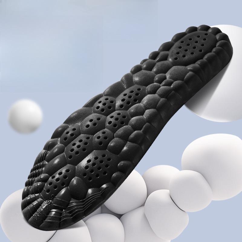 3pair Sports Insole Antibacterial Deodorant Massage Comfortable Sweat Absorption High Elastic Shock Absorption Shoe Sole