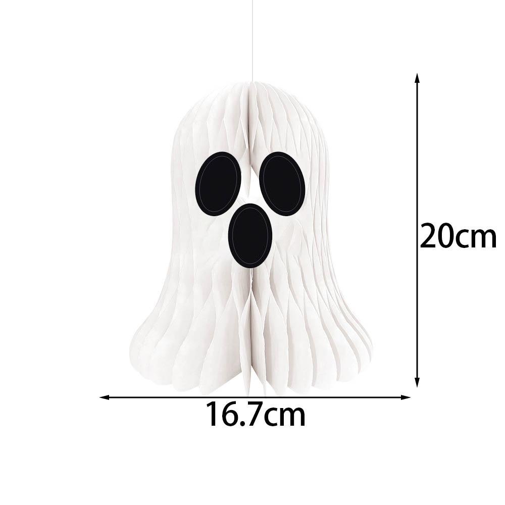 3D Honeycomb Design Halloween Honeycomb Ball Pendant Paper Craft Material Ceiling Mountable Hanging Halloween Ornaments