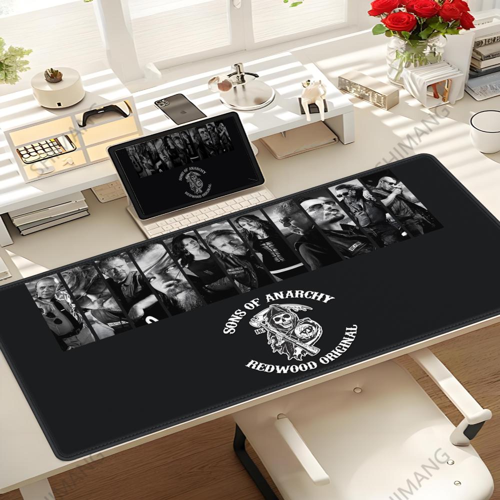 Anime Rubber Xxl Desk Mat TV Show Sons Of Anarchy Gaming Mousepad HD Picture print Mousepad Gamer Laptop Pc Accessories Mousepad 800x400x2mm