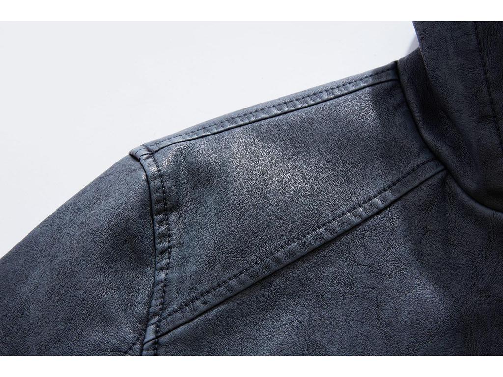Fourth Generation Men's Leather Jacket - Wash-Faded Style, European Boutique Design, US Sizing