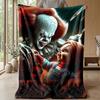 Chucky Cartoon Aufgedruckte Flanelldecke Gemütliche Hautfreundliche Warme Decke für Sofa Bett Innenbereich Tägliche Nutzung