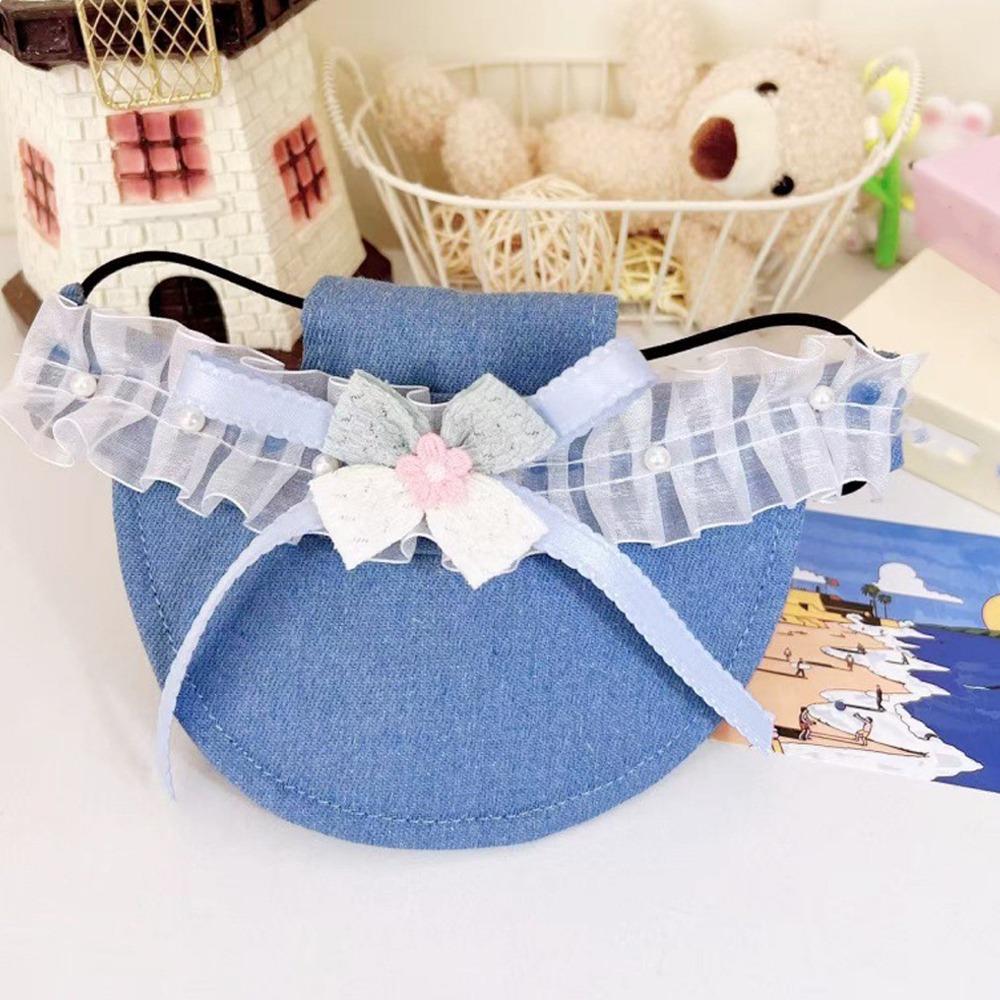 With Ear Holes Pet Sun Hat Sweet Dog Baseball Cap Pet Supplies Puppy Denim Cap  Hiking Sports