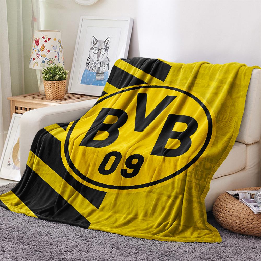 Borussia Dortmund Flannel Blanket, High quality Comfortable for All Seasons, Home Decor, Warmth and Comfort