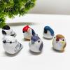 Durable Bird Figurine Handmade Wooden Carving Statue Miniature Wildlife Sculpture for Living Room Office Desktop TV Stand Decor Gifts Lovers