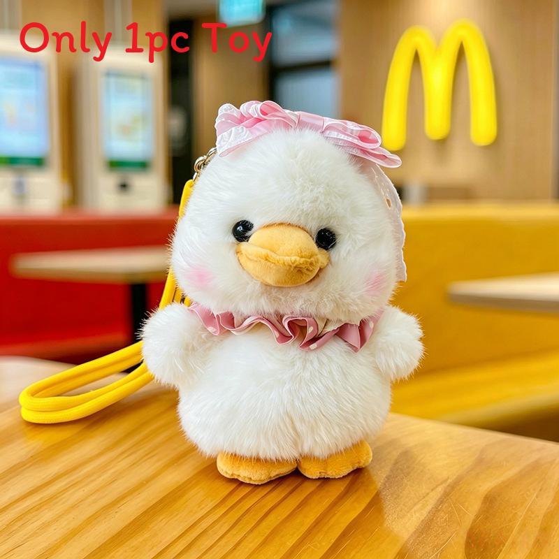 Duck Stuffed Animal With Summer Hat For Birthday Gift And Collection